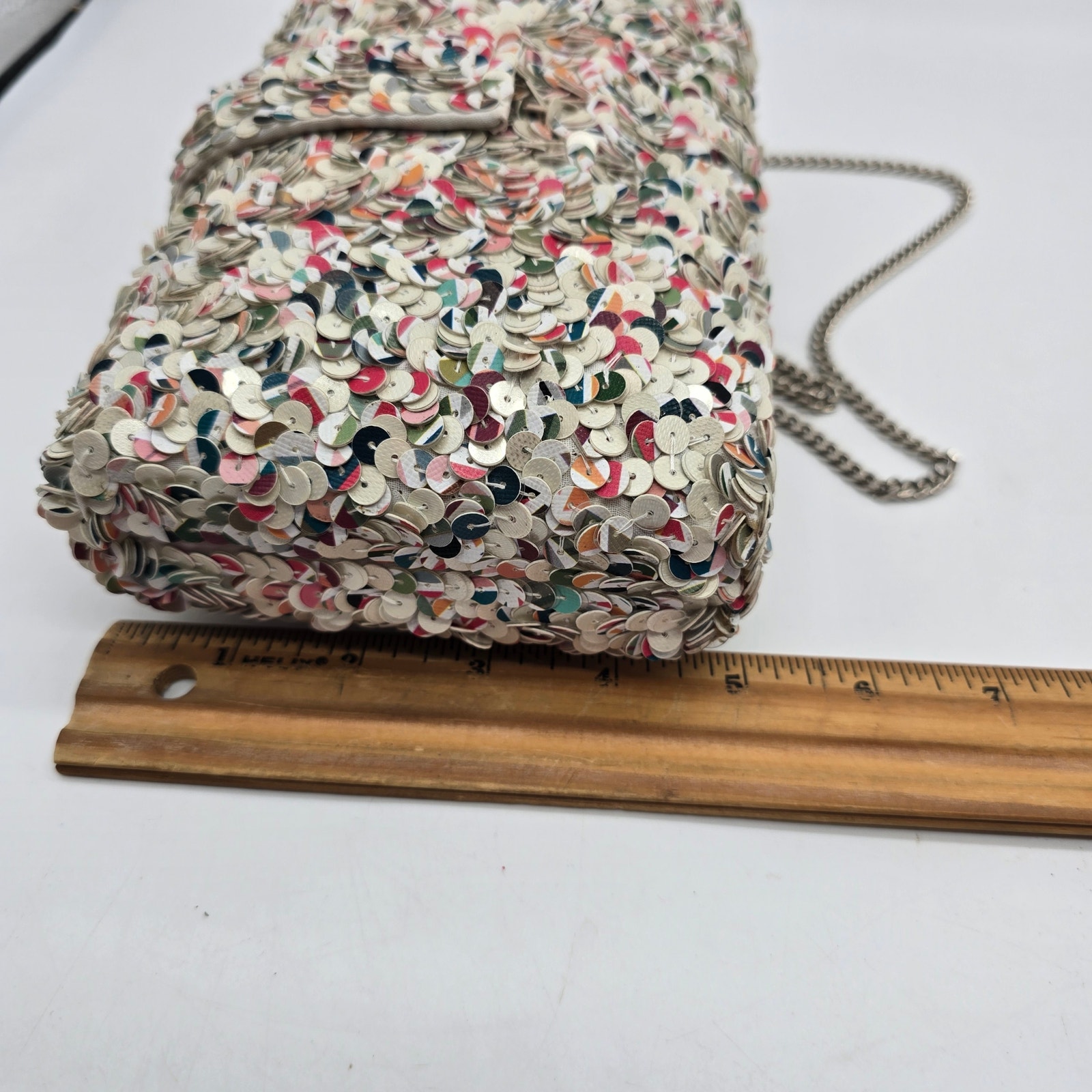 Simitri Confetti 2.0 Kitsch Clutch Crossbody Bag Party Hand-Embroidered Sequins — image 7 of 8